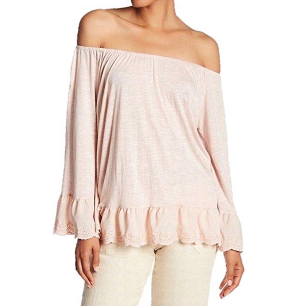 Sanctuary Juliette Off the Shoulder Top Pink M